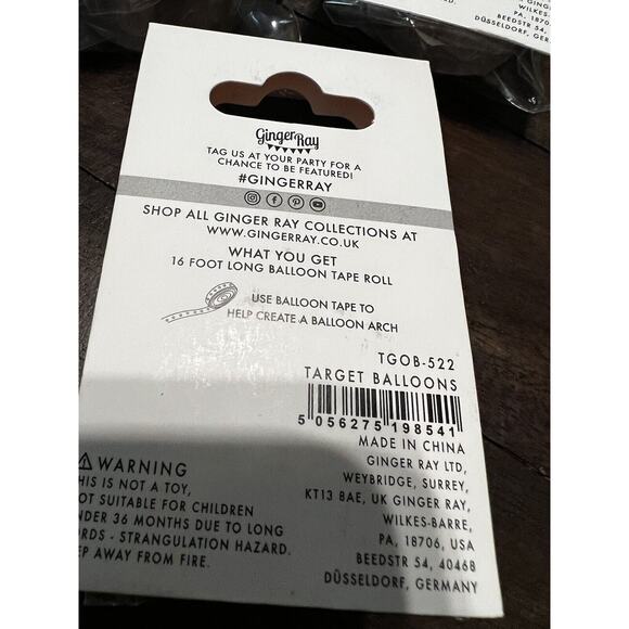 Ginger Ray Balloon Strip Arch Party Chain Plastic Tape String 3 Rolls 48ft NEW - Picture 3 of 3